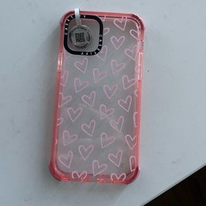 Brand new Casetify case. Pink hearts Ultra Impact design for iPhone 12 Pro.